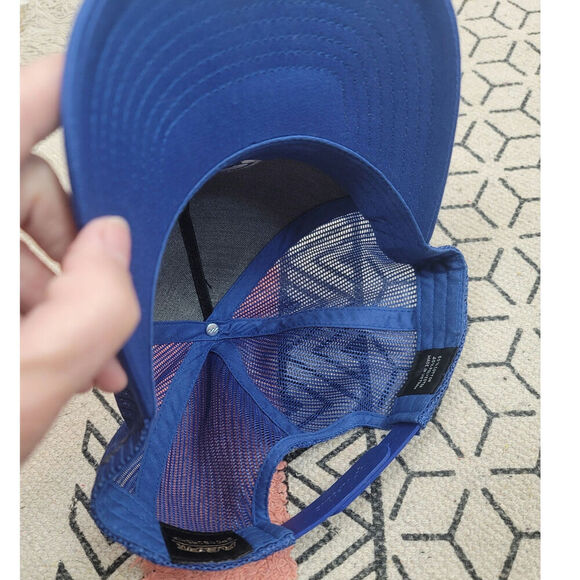 Travis Mathew Big Bend Royal Blue Mesh Pineapple Print Adjustable Hat - Picture 8 of 10